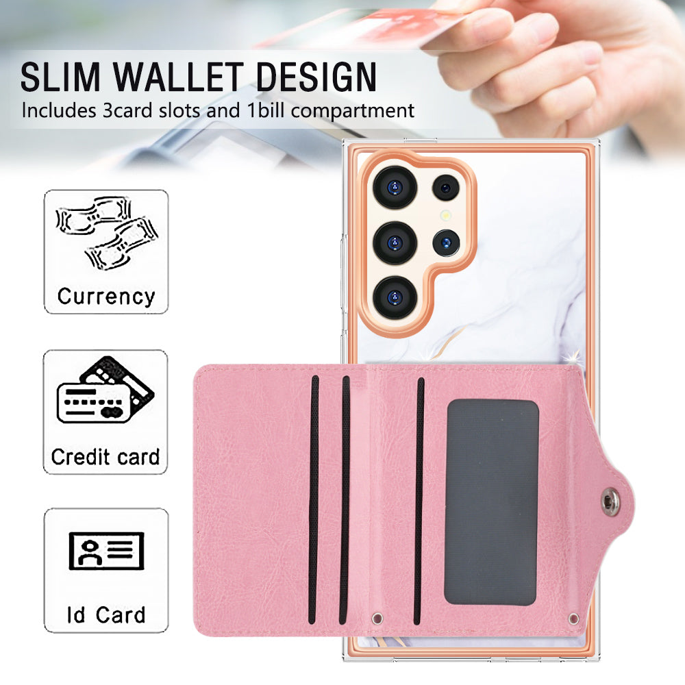 YB Leather Coating Series-9 for Samsung Galaxy S24 Ultra Case Kickstand Card Slot PU+TPU IMD Phone Cover YB Leather Coating Series-9 for Samsung Galaxy S24 Ultra Case Kickstand Card Slot PU+TPU IMD Phone Cover